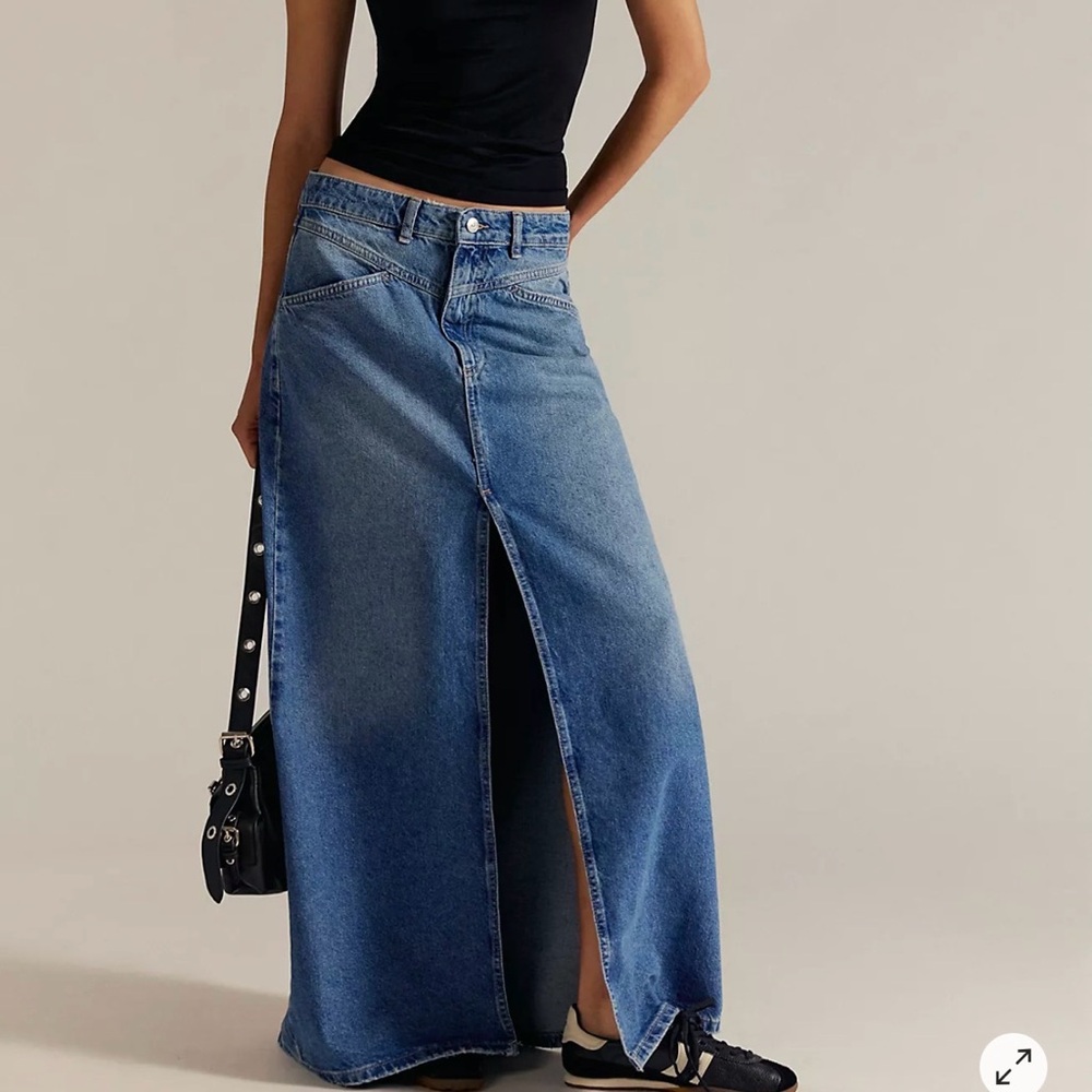 Women’s long denim skirt from free people